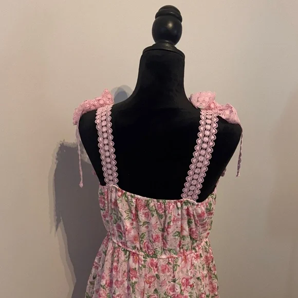 Blu Pepper Pink Floral Maxi Dress - Picture 6 of 8